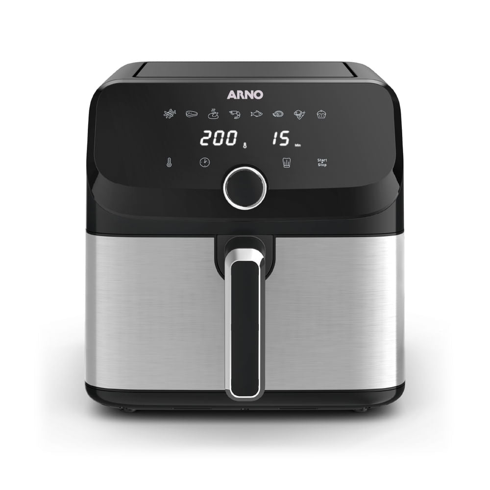 Fritadeira Air Fryer Arno Mega Digital 7,5L Inox AFD7