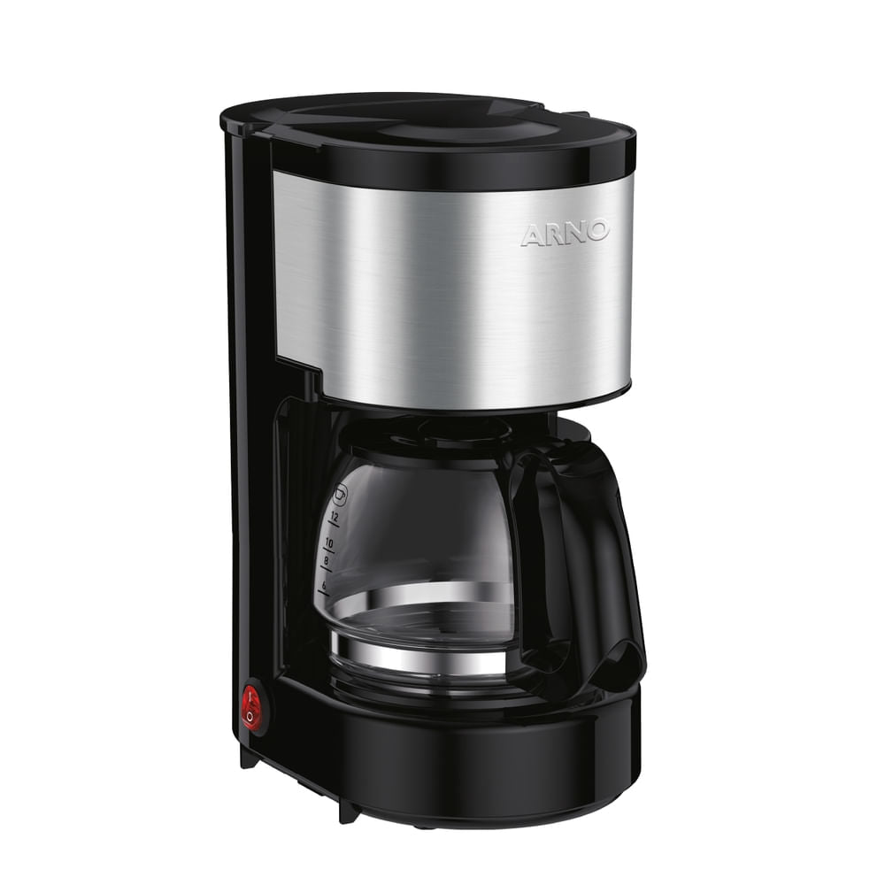 Cafeteira Filtro Arno Perfectta Inox com 600ml de Capacidade e Jarra de Vidro CFPI