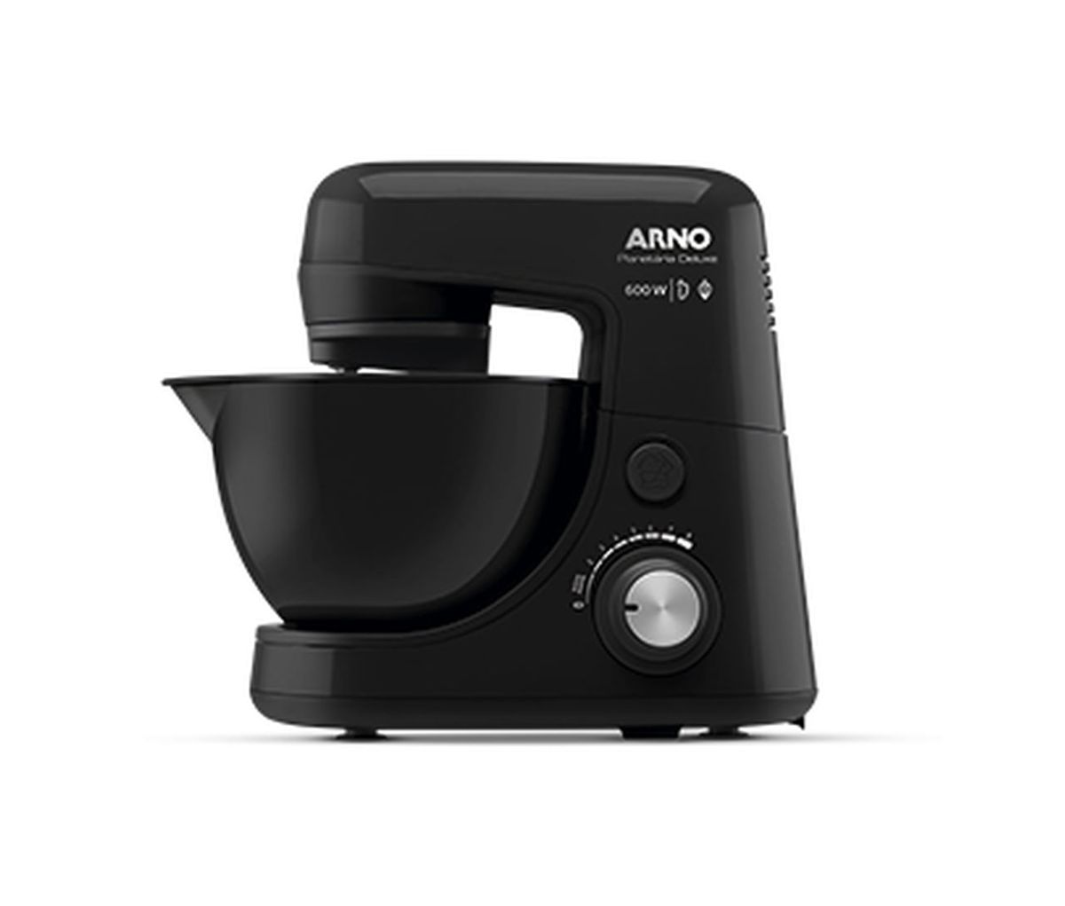 Batedeira Planetária Arno Nova Deluxe 600W com 2 Batedores e 8 Velocidades Preta SX34