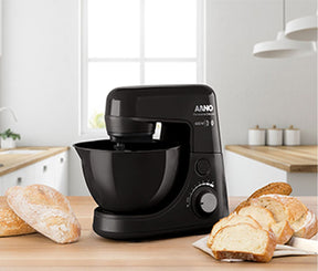 Batedeira Planetária Arno Nova Deluxe 600W com 2 Batedores e 8 Velocidades Preta SX34