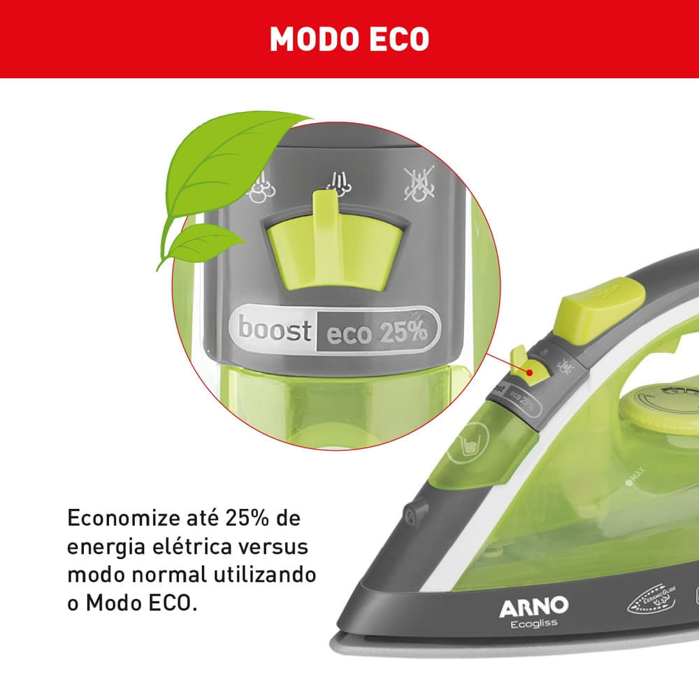 Ferro a vapor Arno Ecogliss com Modo Econômico FEC1