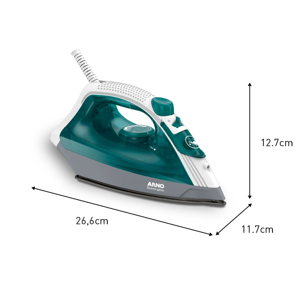 Ferro a Vapor Elétrico Arno Steamgliss Base Antiaderente e Ponta de Precisão FSGP