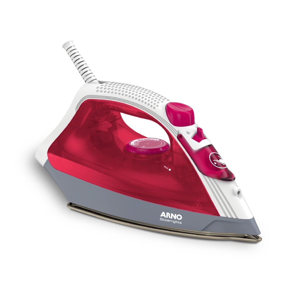Ferro a Vapor Elétrico Arno Steamgliss Base Ampla de Cerâmica e Ponta de Precisão FSGC