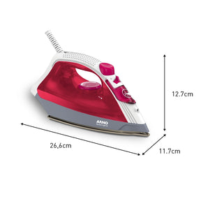 Ferro a Vapor Elétrico Arno Steamgliss Base Ampla de Cerâmica e Ponta de Precisão FSGC