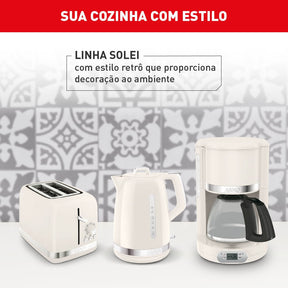 Torradeira Arno Linha Soleil Com 7 Níveis de Tostagem e Bandeja Removível Marfim STOA