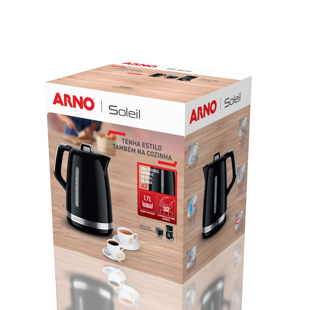 Chaleira Elétrica Arno Soleil 1,7l Preta SPKE