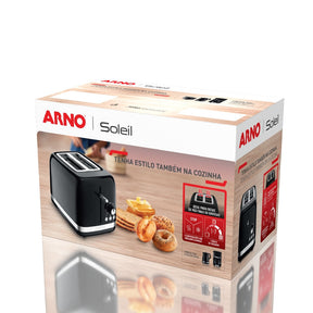 Torradeira Arno Soleil com 7 níveis de tostagem Preta SPTO
