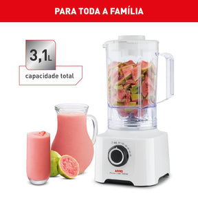 Liquidificador Arno Power Max 700W Branco com Jarra de 3,1 litros LN51
