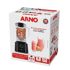 Liquidificador Arno Power Max 700W Preto com Jarra de 3,1 litros LN50