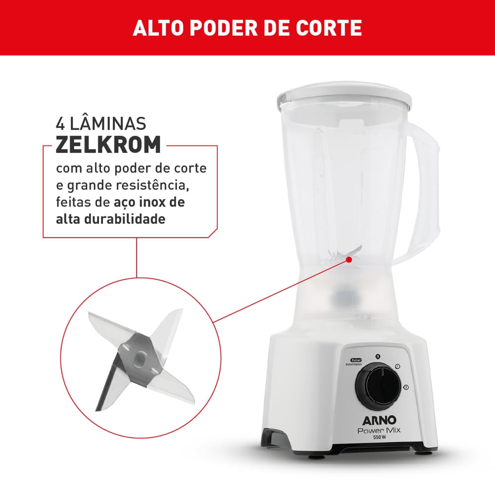 Liquidificador Arno Power Mix Branco LQ12