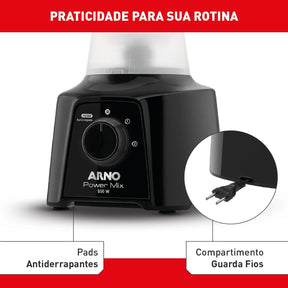 Liquidificador Arno Power Mix Preto LQ10