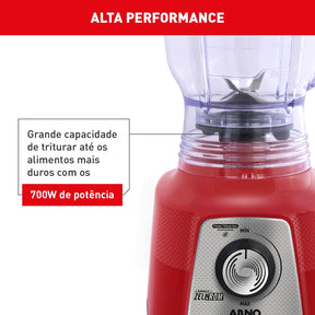 Liquidificador Arno Power Mix Limpa Fácil 700W Vermelho LQ36