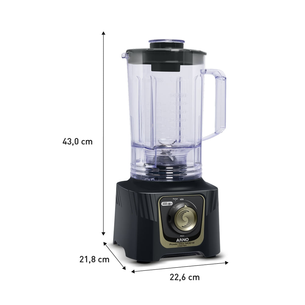 Liquidificador Arno Power Max Autolock 1400W Cinza LN82