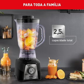 Liquidificador Arno Power Mix Limpa Fácil 700W Comfort Preto LQ35