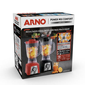 Liquidificador Arno Power Mix Limpa Fácil 700W Comfort Preto LQ35