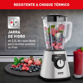 Liquidificador Arno Ultraforce Inox Jarra de Vidro LN92