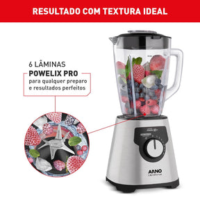 Liquidificador Arno Ultraforce Inox Jarra de Vidro LN92