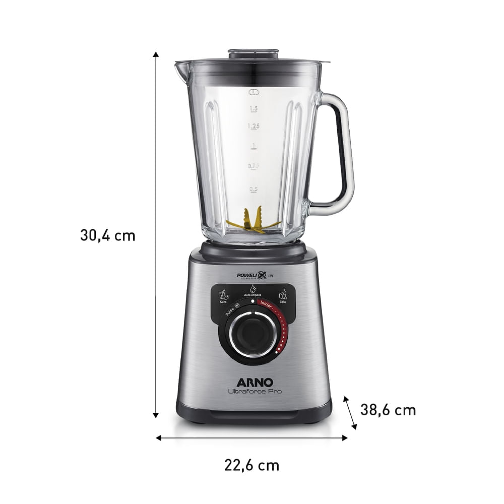 Liquidificador Arno Ultraforce Pro Inox Vidro LN93