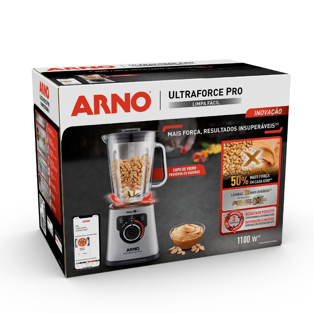 Liquidificador Arno Ultraforce Pro Inox Vidro LN93