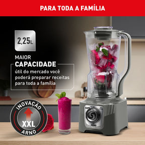 Liquidificador Arno Power Max XXL 1400W Cinza LN87