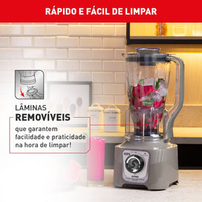 Liquidificador Arno Power Max XXL 1400W Cinza LN87