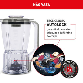 Liquidificador Arno Power Max XXL 1400W Cinza LN87