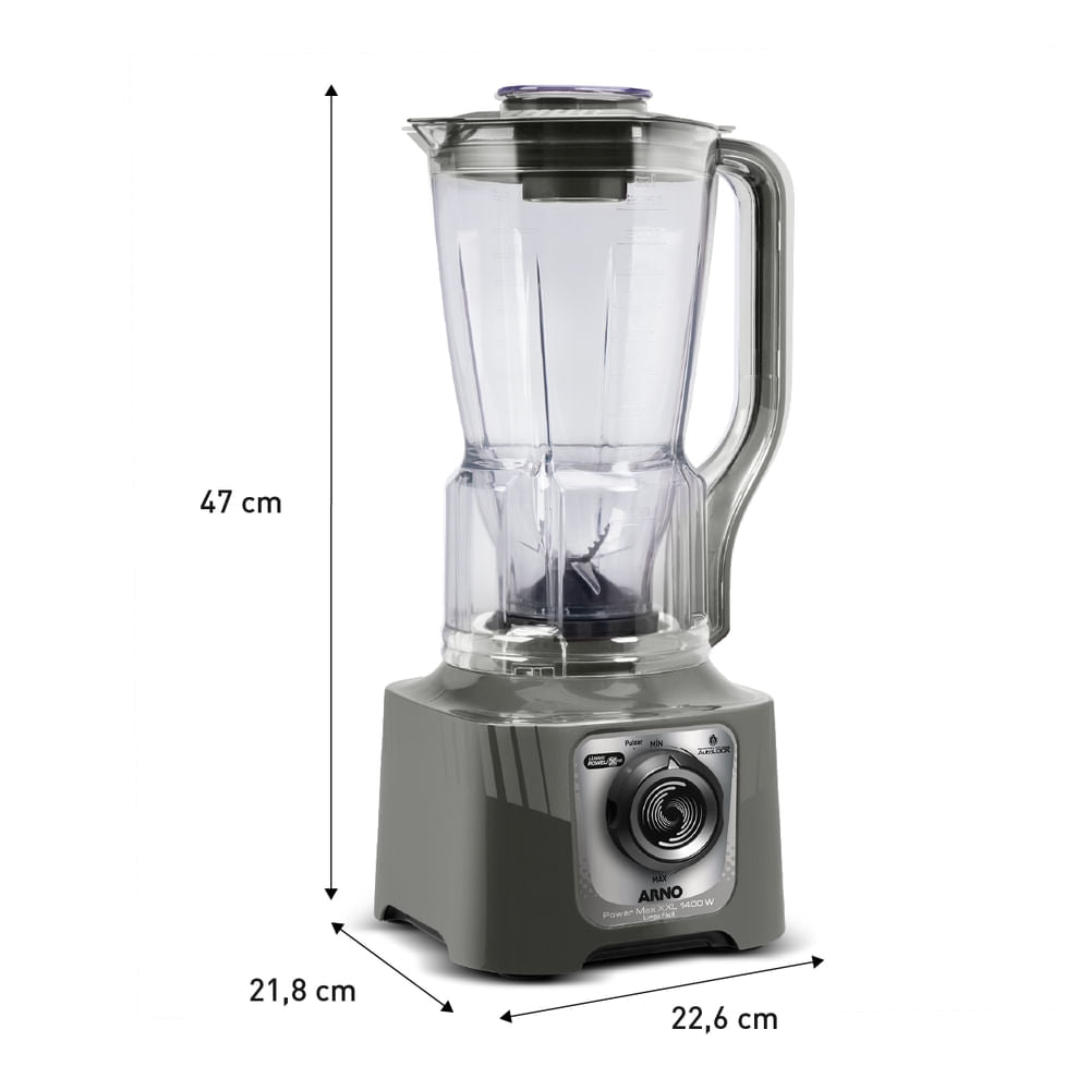 Liquidificador Arno Power Max XXL 1400W Cinza LN87