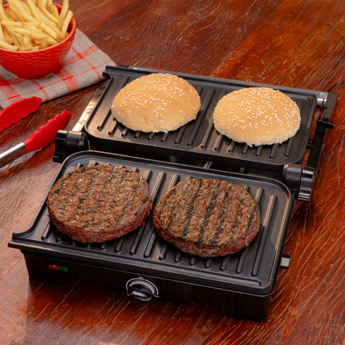 Grill Arno Dual Inox com abertura de 180° GNOX
