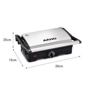 Grill Arno Dual Inox com abertura de 180° GNOX
