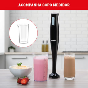 Mixer Portátil Turbomix Arno Duo 200W com Copo Medidor MX21