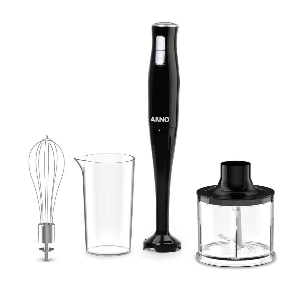 Mixer Portátil Arno Turbomix Pro 3 em 1 Inox com 400W e Copo Medidor MX31