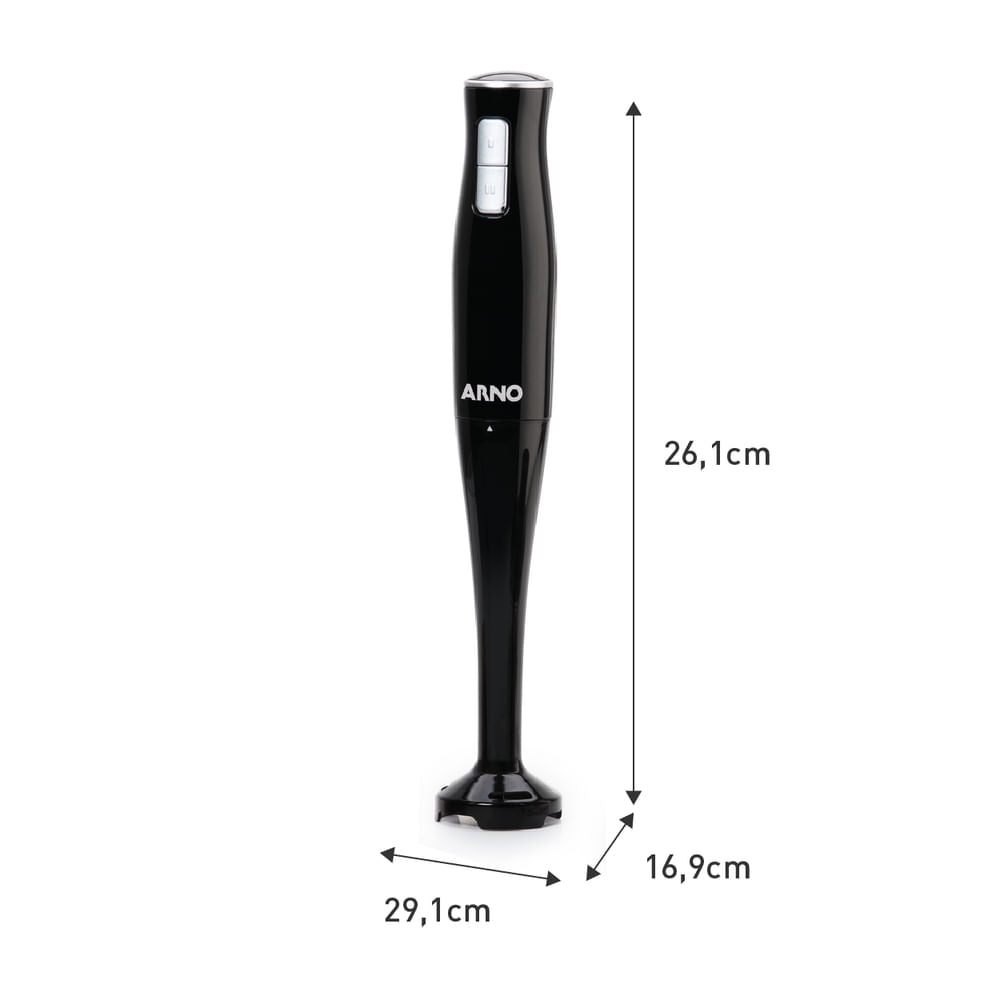 Mixer Portátil Arno Turbomix Pro 3 em 1 Inox com 400W e Copo Medidor MX31