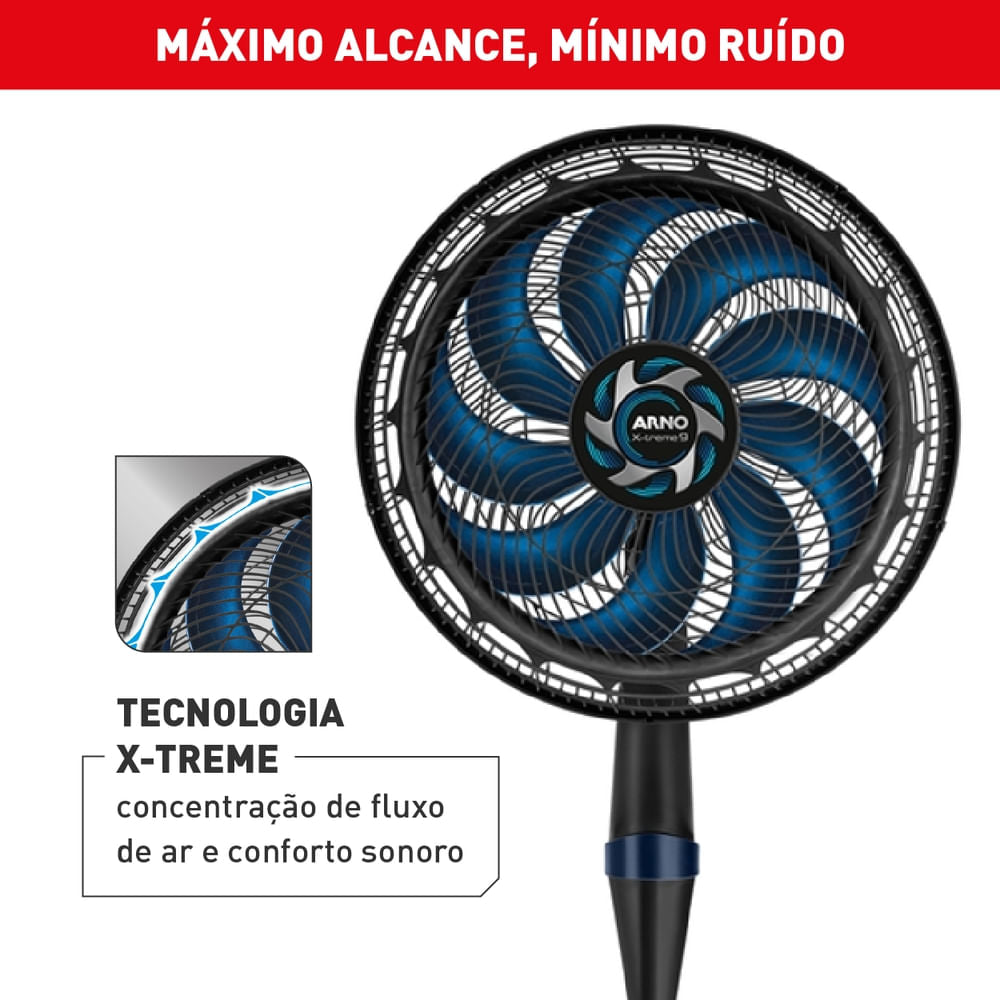 Ventilador Arno X-treme 9 2 em 1 40cm VE9M