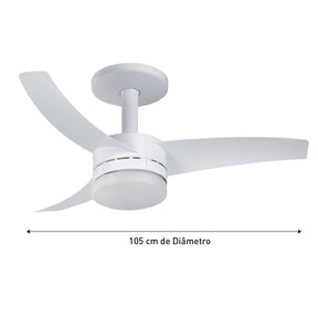 Ventilador de Teto Arno Ultimate Bivolt Branco com 3 Pás e Controle Remoto VX13