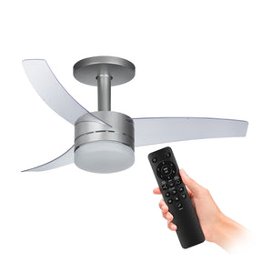 Ventilador de Teto Arno Ultimate Bivolt Prata com 3 Pás e Controle Remoto VX15