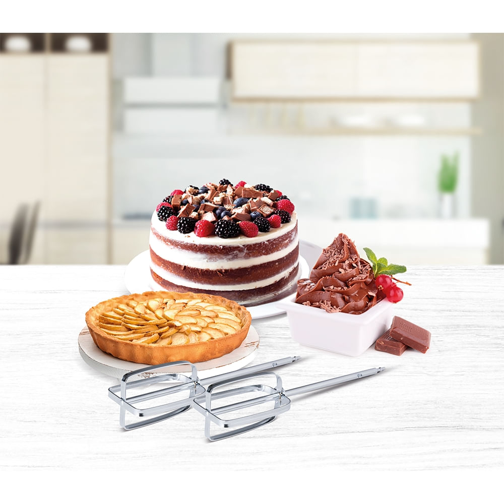 Batedeira Arno Chef 400W 2 batedores multifuncionais 5 Litros Branca SM00