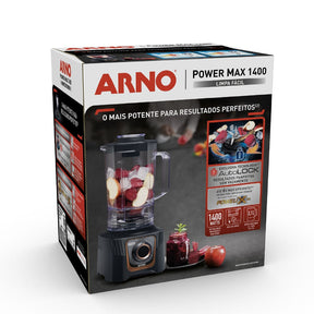 Liquidificador Arno Power Max Autolock 1400W Cinza Chumbo LN81