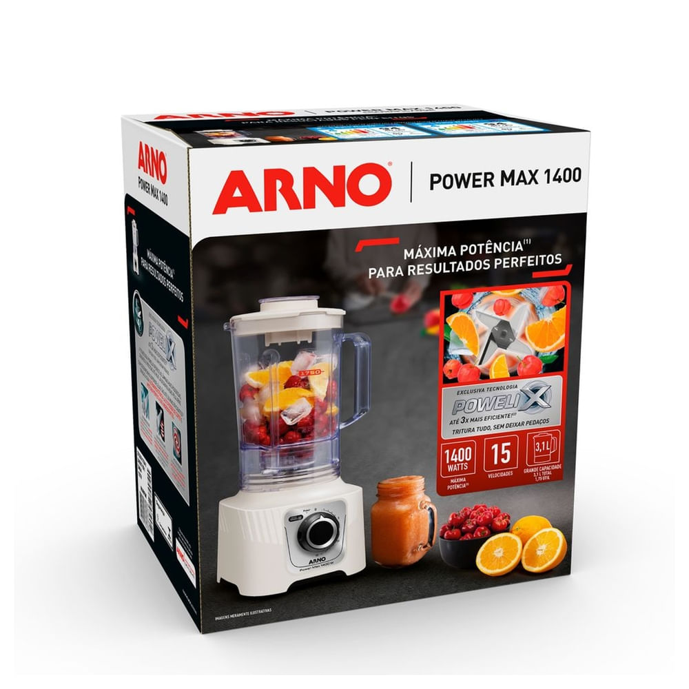 Liquidificador Arno Power Max 1400W Marfim LN64