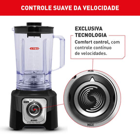 Liquidificador Arno Power Max 1400W Preto LN65
