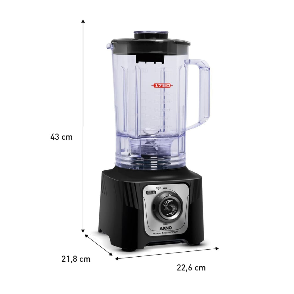 Liquidificador Arno Power Max 1400W Preto LN65