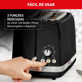 Kit Cafeteira e Torradeira Soleil Preta