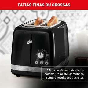 Kit Cafeteira, Chaleira e Torradeira Soleil Preta