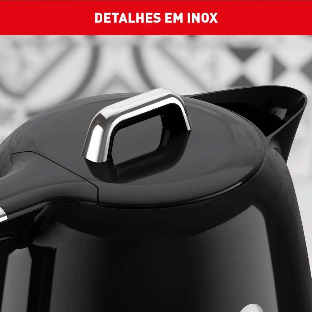 Kit Cafeteira, Chaleira e Torradeira Soleil Preta