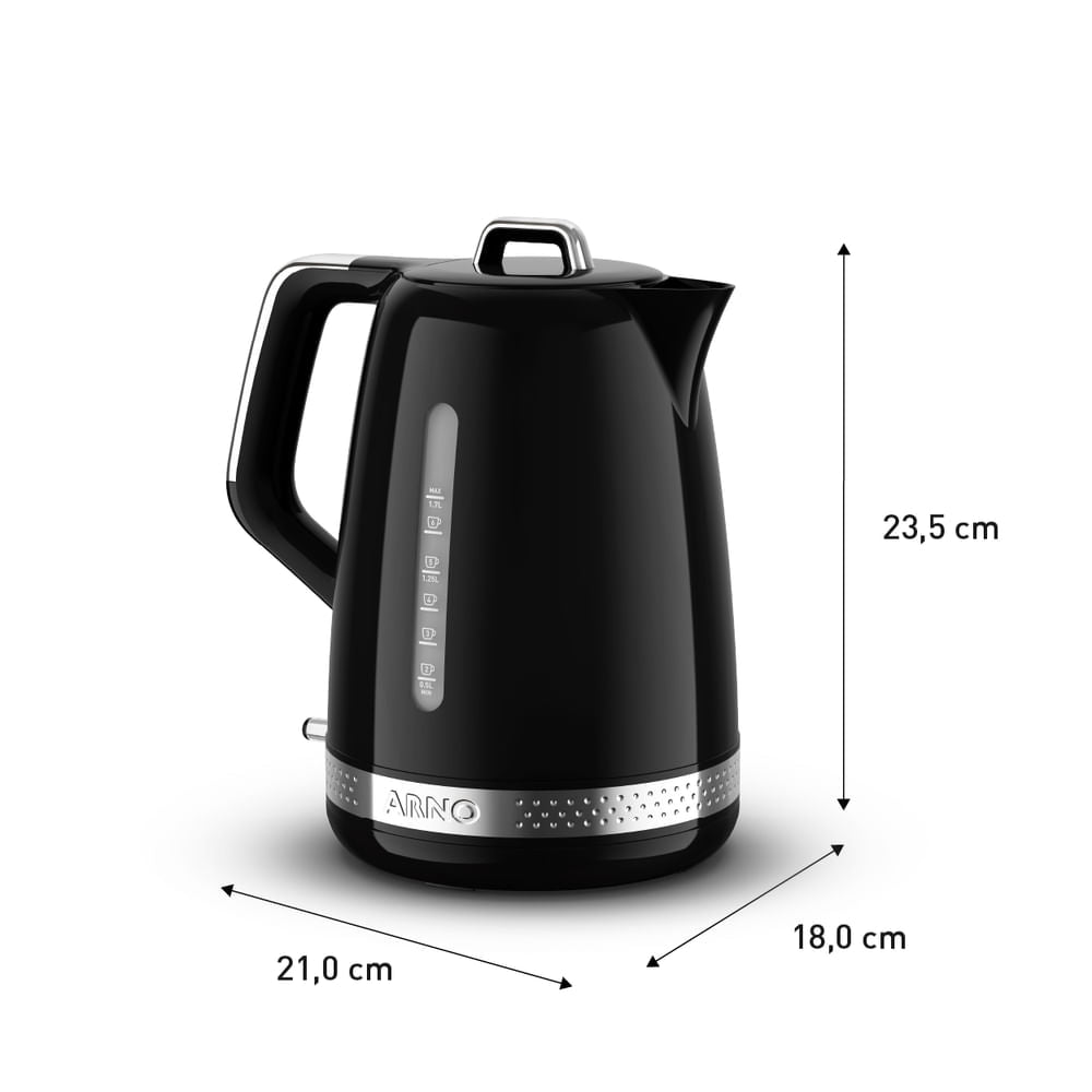 Kit Cafeteira, Chaleira e Torradeira Soleil Preta