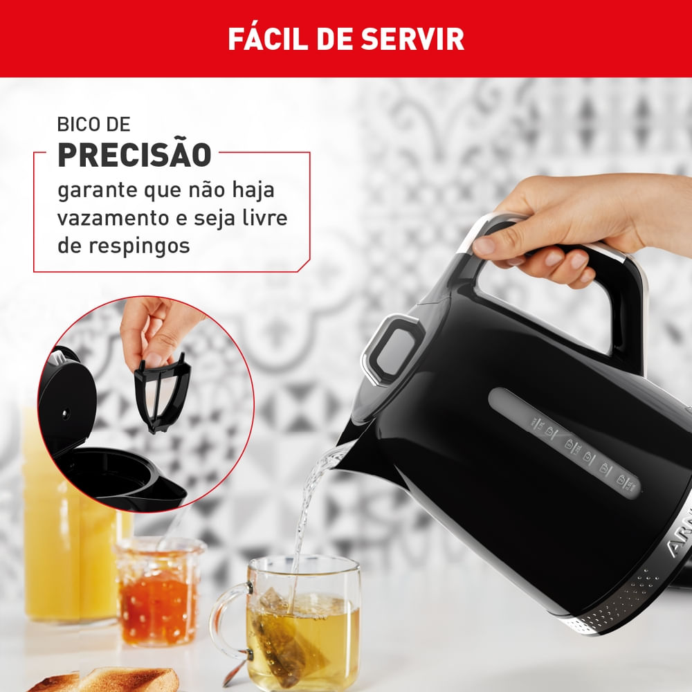 Kit Chaleira e Torradeira Soleil Preta