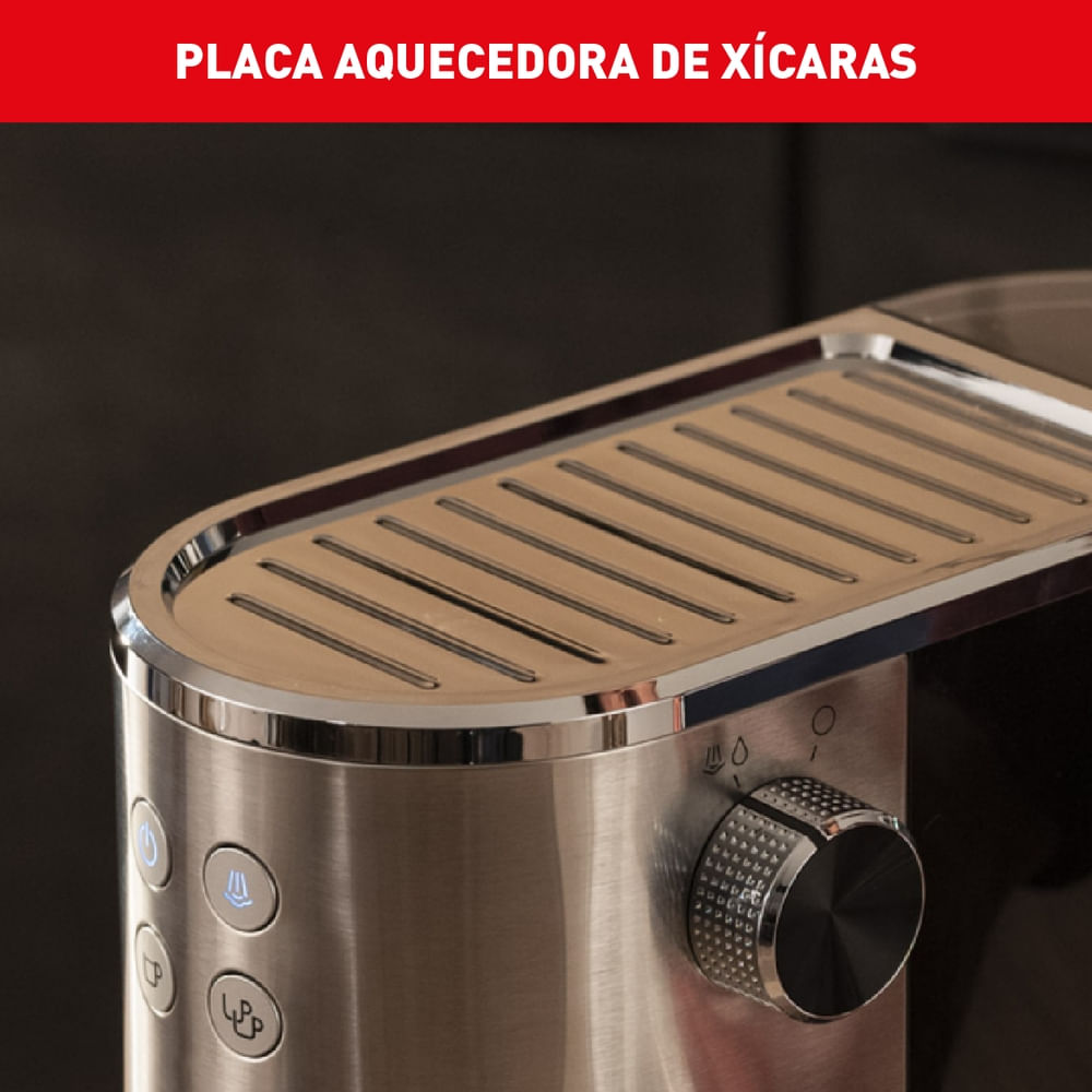 Cafeteira Elétrica Arno Espresso Steam e Pump Inox 1L CESP