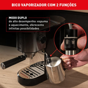 Cafeteira Elétrica Arno Espresso Steam e Pump Inox 1L CESP