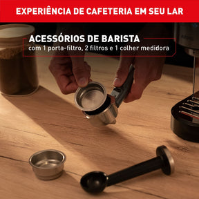 Cafeteira Elétrica Arno Espresso Steam e Pump Inox 1L CESP