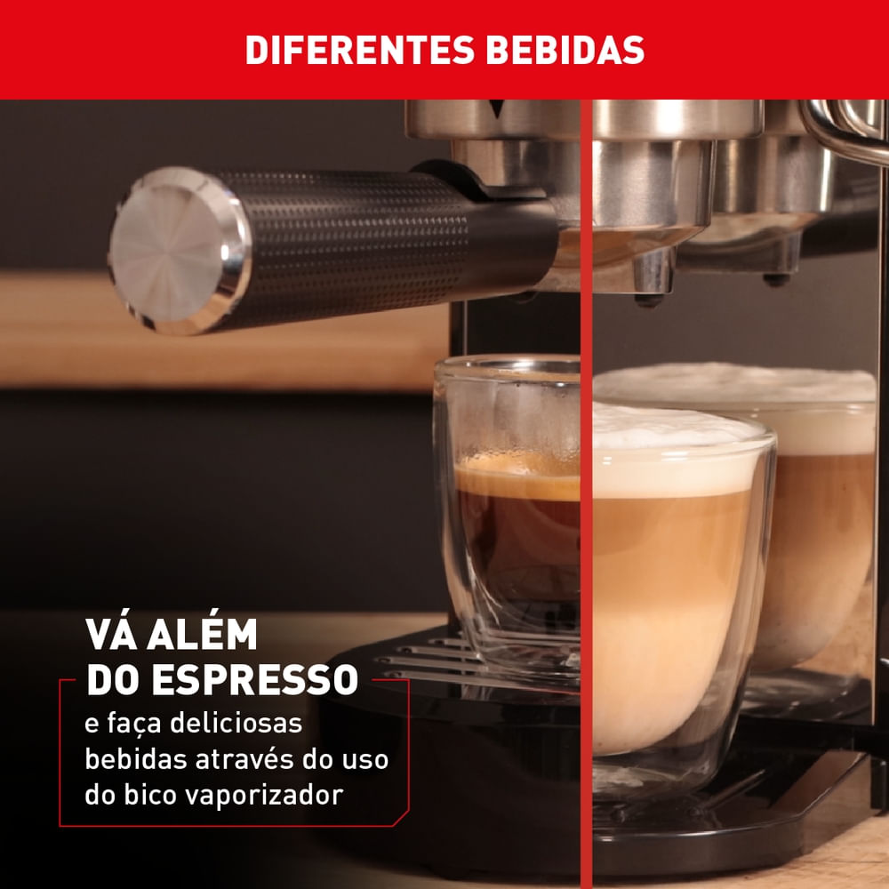 Cafeteira Elétrica Arno Espresso Steam e Pump Inox 1L CESP