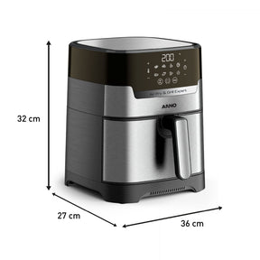 Fritadeira Air Fryer Arno Air Plus Expert & Grill Digital 4,2L Inox UFE2